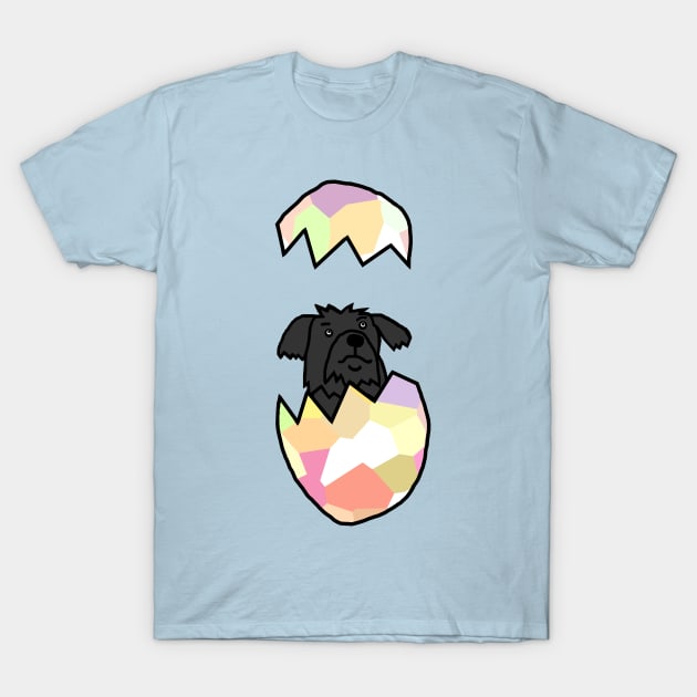 Cute Dog Popping out of Funny Easter Egg T-Shirt by ellenhenryart